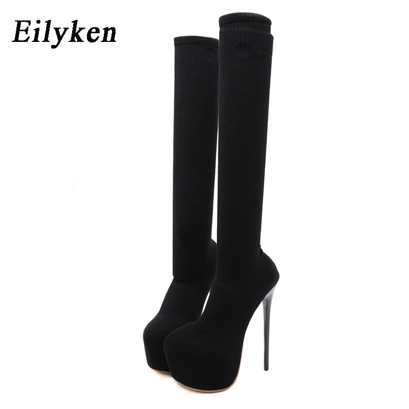 Knee High Sock Women - Eilyken 17CM Đế Gót Giày Người