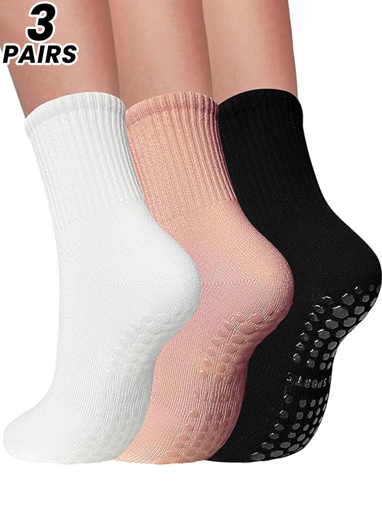 No Show Sock Women - 3 pairs of professional yoga socks