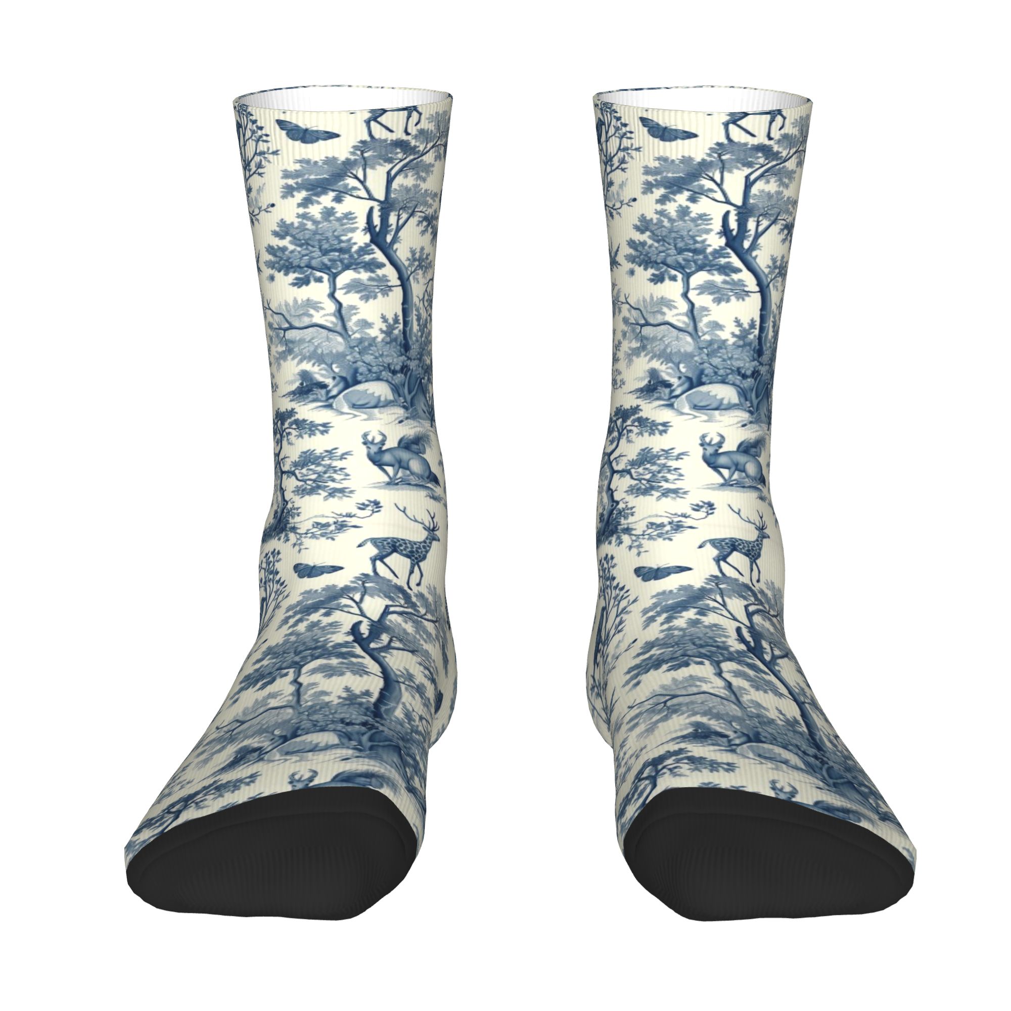 Custom Toile De Jouy  Blue Ink - đánh giá và giá Dress Sock Men