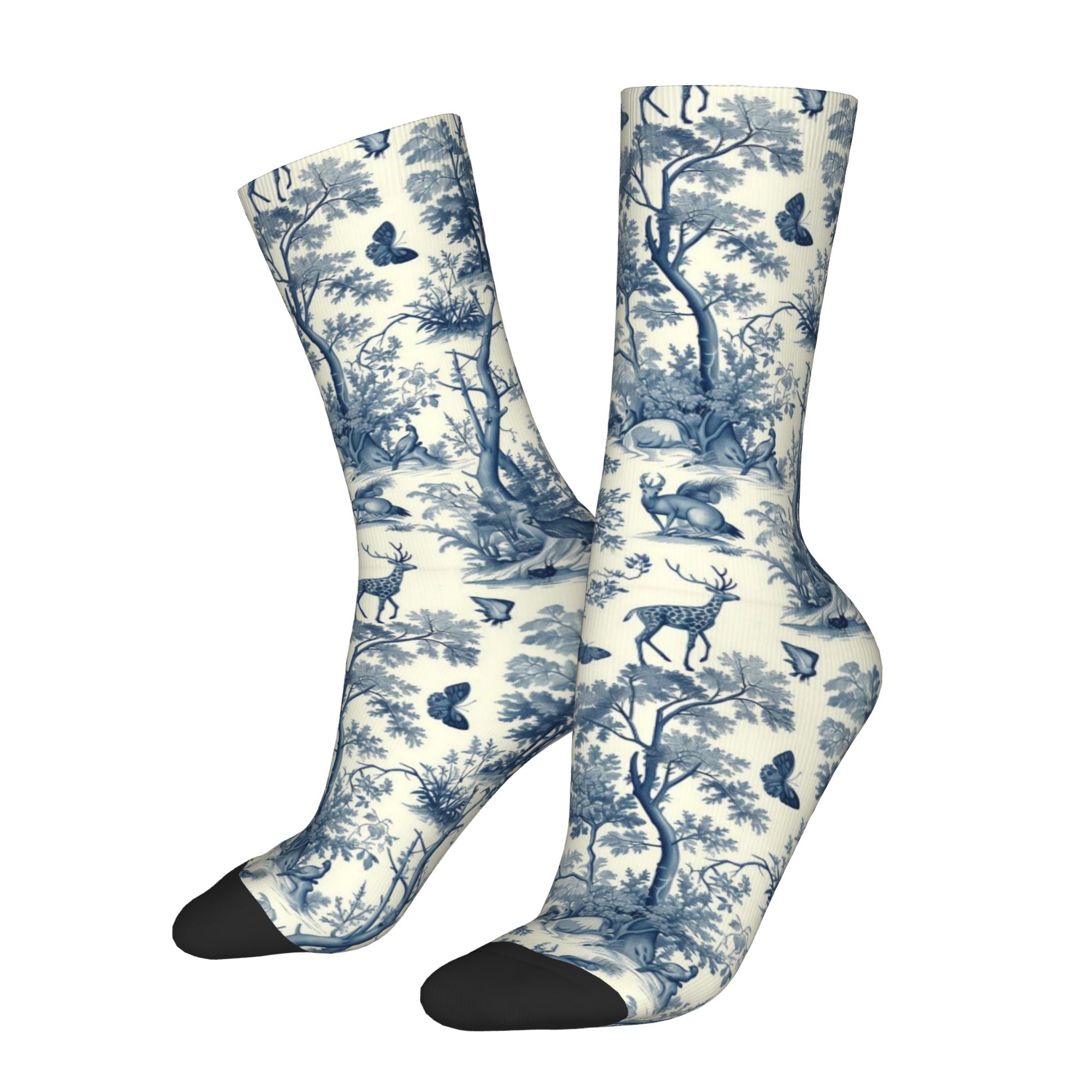 Custom Toile De Jouy  Blue Ink - đánh giá và giá Dress Sock Men