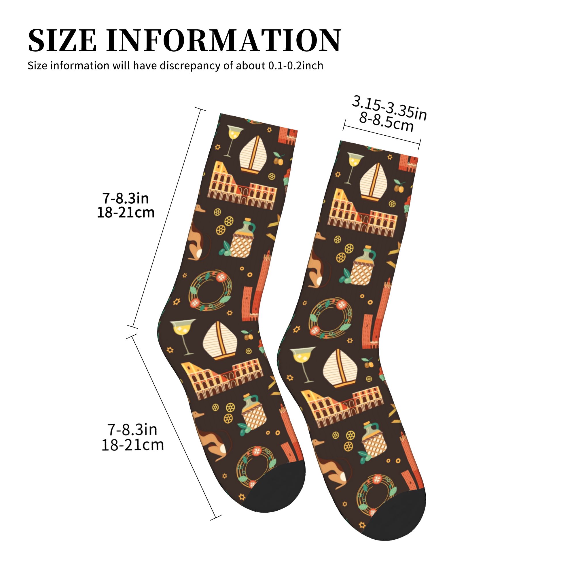 Italy Travel Italian Food Land - đánh giá và giá Dress Sock Men